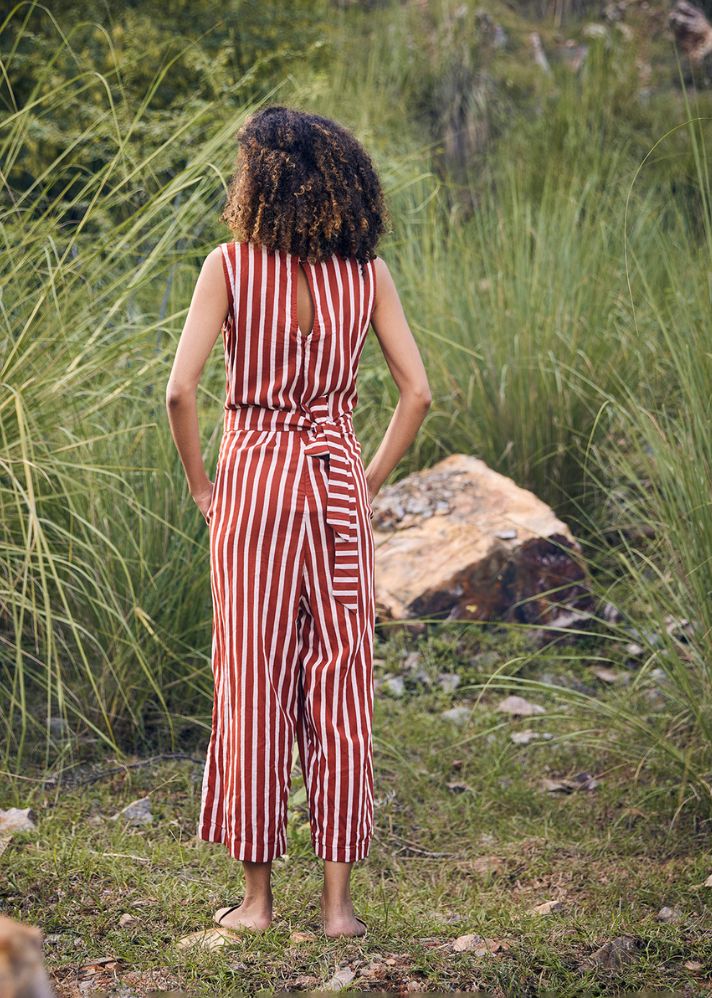A Model Wearing Multicolor,Pure Cotton A Little LoveJumpsuit,curated by Only Ethikal