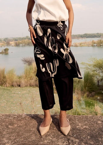 A Model Wearing Multicolor,Pure Cotton Tesia Maxi Dress curated by Only Ethikal