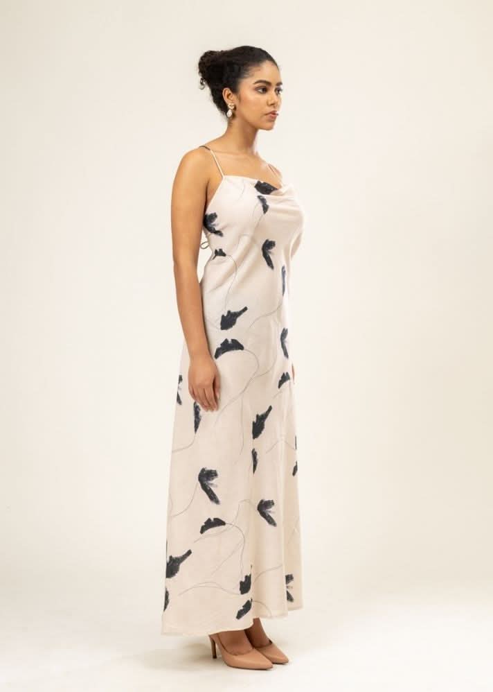 A Model Wearing Multicolor Upcycled Cotton Lola Printed Dress, curated by Only Ethikal