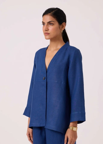 Yasnaya Blue Linen Jacket