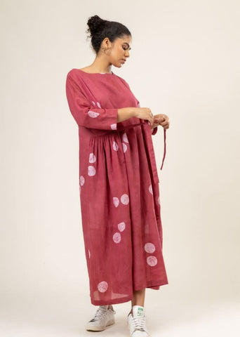 A Model Wearing Multicolor Upcycled Cotton Maria Knot Dress, curated by Only Ethikal