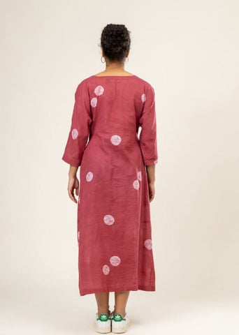A Model Wearing Multicolor Upcycled Cotton Maria Knot Dress, curated by Only Ethikal
