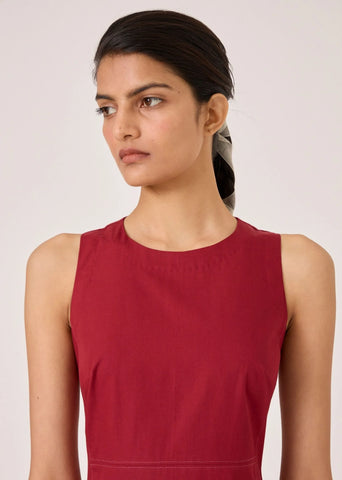 Nuwan Red Quilted Dress