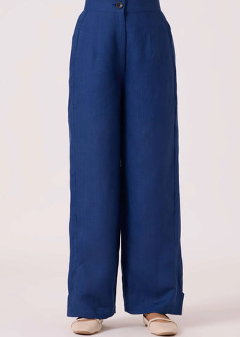 Aldous Blue Linen Pants