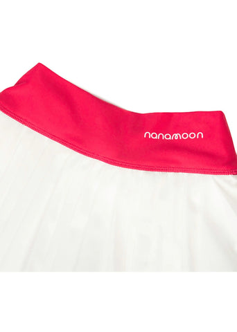 Lively Fushia & White Flow Skirt