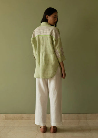 Risa Stripe Linen Co-Ord Set- Meadow