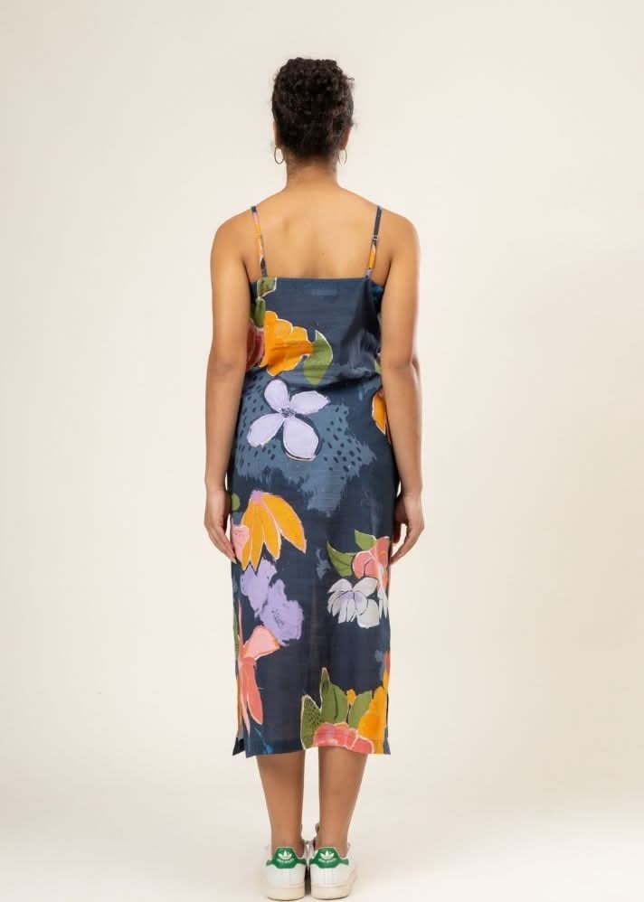 A Model Wearing Multicolor Upcycled Cotton Claire Slip Dress, curated by Only Ethikal