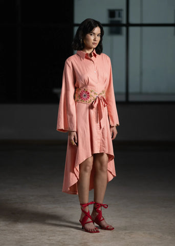 Coral Floral Dress