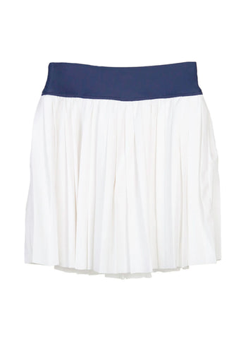 Bold Blueberry & White Flow Skirt
