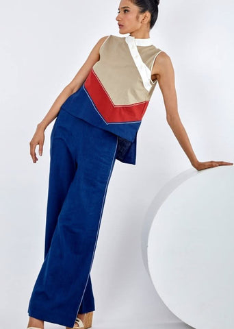 A Model Wearing Multicolor Pure Cotton Bono Multi Co-Ord Set, curated by Only Ethikal