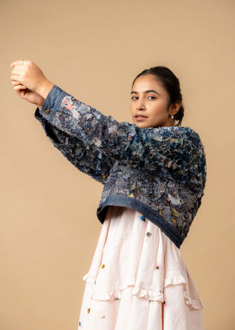 June Denim Textured Jacket