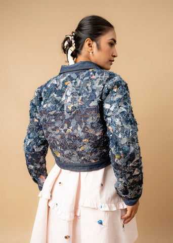 June Denim Textured Jacket