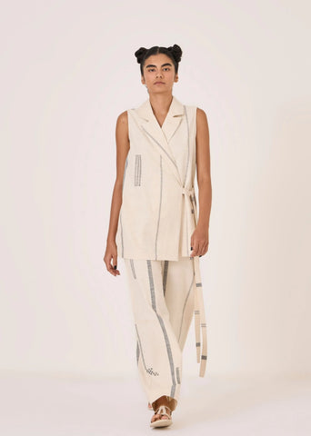 Yacine Handwoven Wrap Top