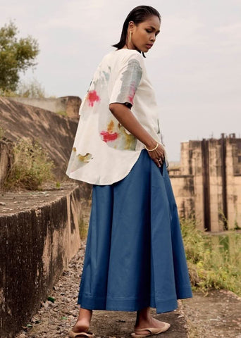 A Model Wearing Multicolor,Pure Cotton Phoenix Rise Shirt,curated by Only Ethikal