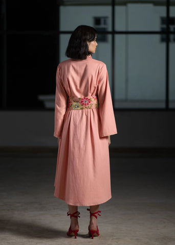 Coral Floral Dress