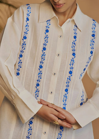Origani Ivory Blue Reverie Co-Ord Set