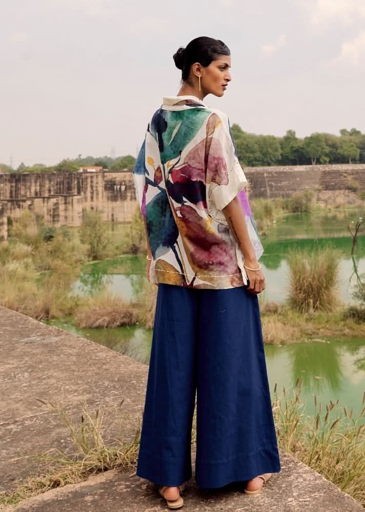 A Model Wearing Multicolor,Pure Cotton Cardinal Shirt,curated by Only Ethikal