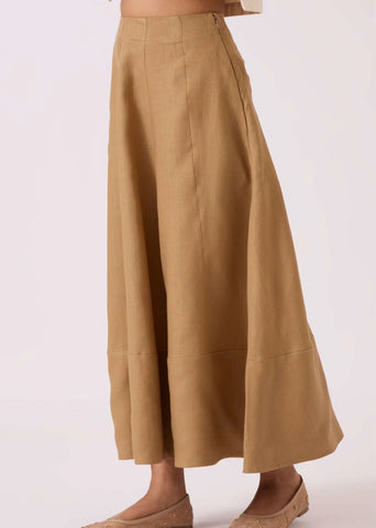 Marner Tan Linen Skirt