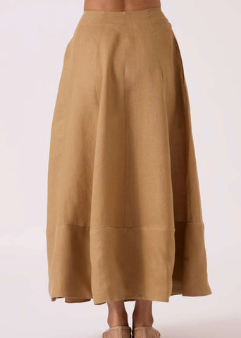 Marner Tan Linen Skirt