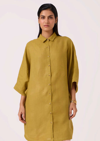 Perico Olive Linen Shirt