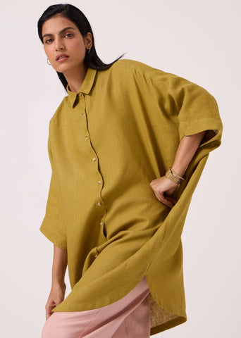 Perico Olive Linen Shirt