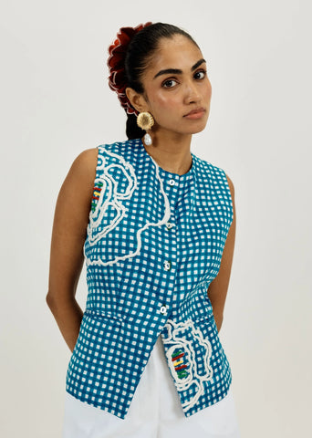 Soro Check Waistcoat