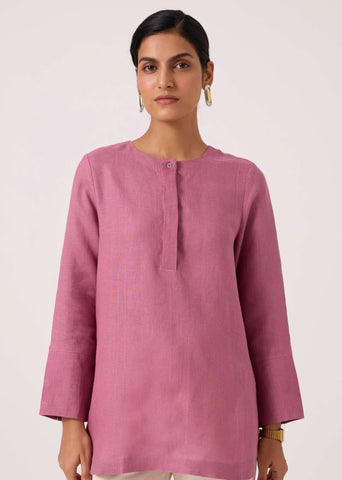 Macondo Lilac Linen Top