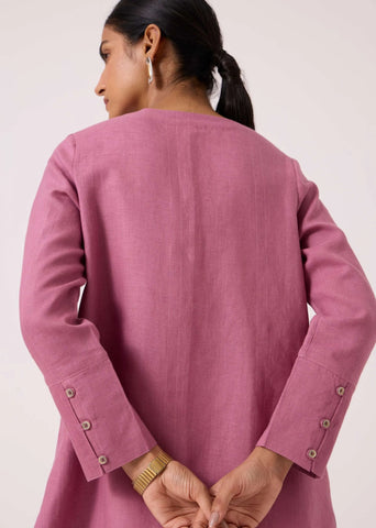 Macondo Lilac Linen Top