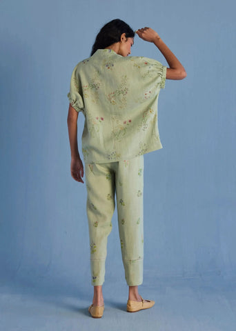 Mihen Elasticated Sleeve Co-Ord Set-Mint