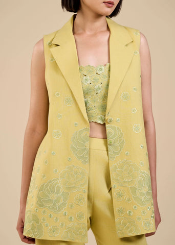 Sage Green Embroidred Jacket