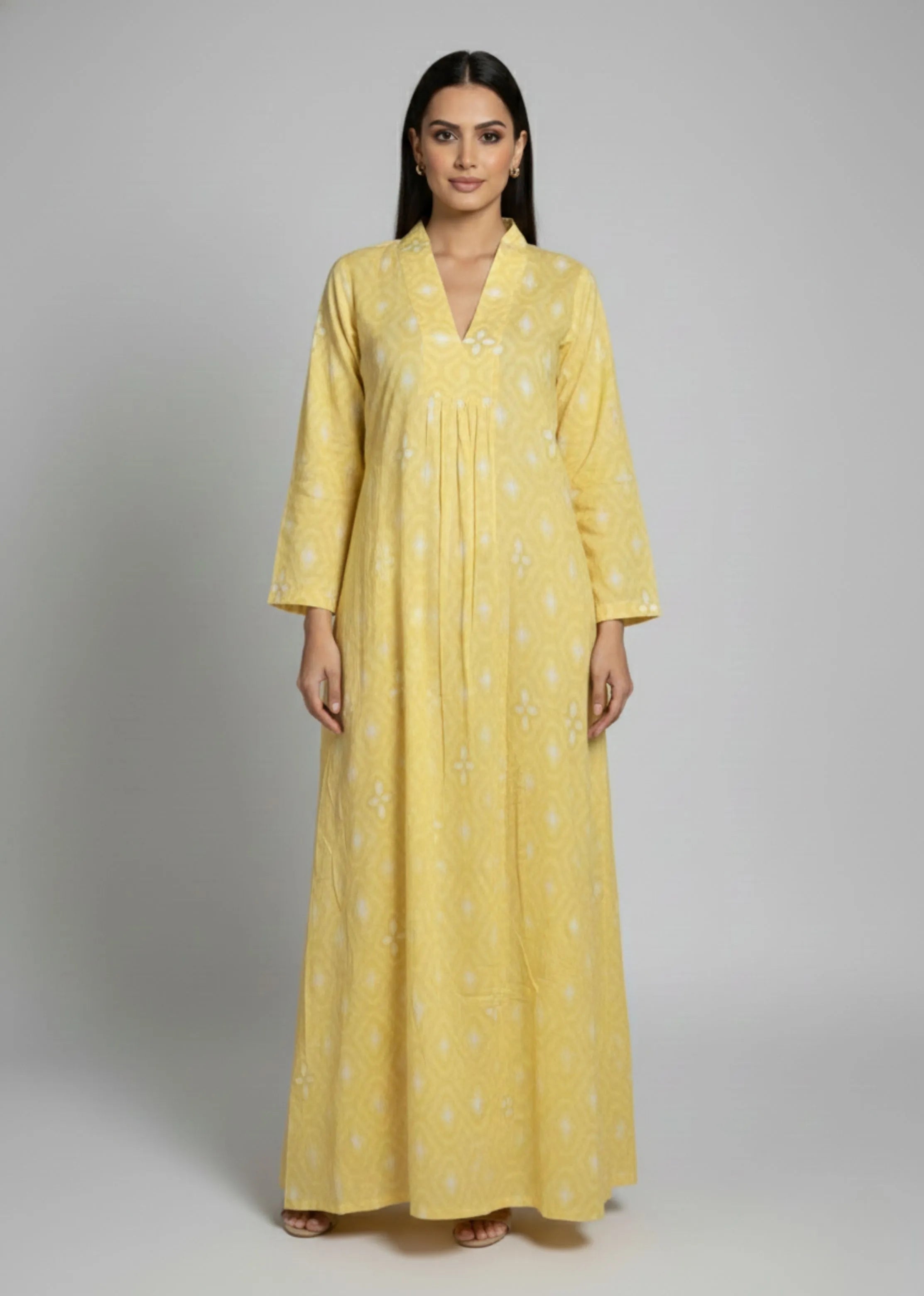 A Mom & Me Duo Wearing Multicolor Mul Cotton Sunshine Breeze Maxi | Mom & Me Duo Set, created by Only Ethikal