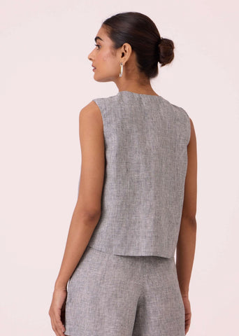 Wotton Houndstooth Linen Top