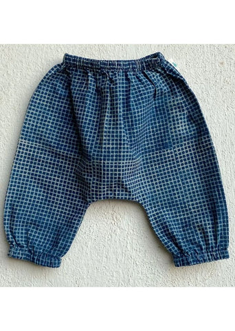 Unisex Organic Zoo Yellow Jhabla With Indigo Check Pants