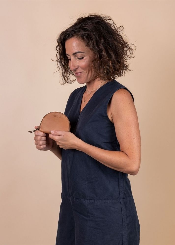 Product image of Multicolor Upcycled Cotton Ash Grary & Moon Box Clutch - Changeable Sleeve, curated by Only Ethikal