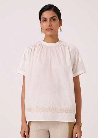 Garcia Handwoven Embroidered Top