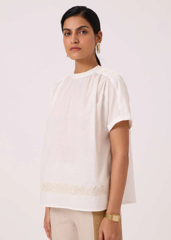 Garcia Handwoven Embroidered Top