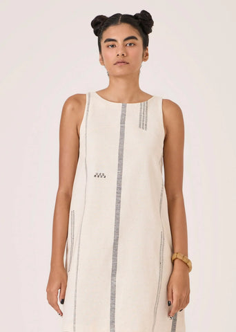 Nalaka Handwoven Cotton Shift Dress