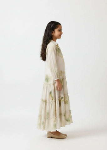 Verdant Bloom Mini Tiered Dress