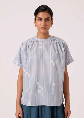 Garcia Blue Ikat Top