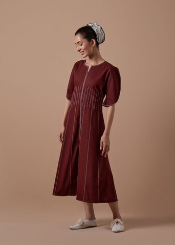 Maroon Sole Dress
