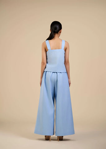 Dewdrop Camisole In Blue Linen