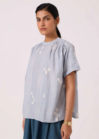 Garcia Blue Ikat Top