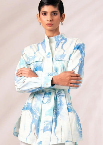 A Model Wearing Multicolor Cotton Twill Brooke Co-Ord Set, curated by Only Ethikal