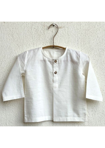 Unisex Organic Essential White Kurta & Pants