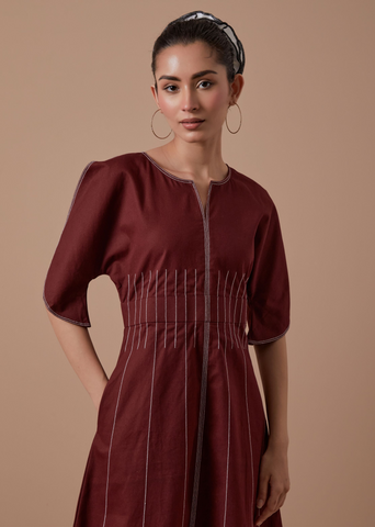 Maroon Sole Dress