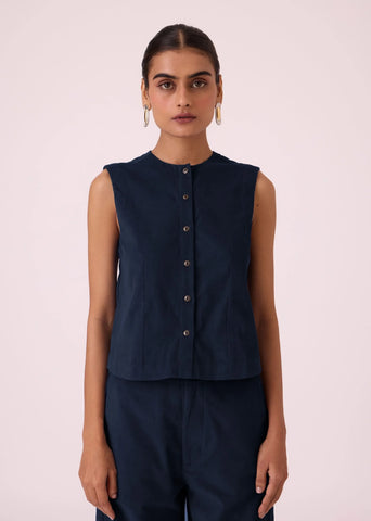 Wotton Blue Corduroy Top