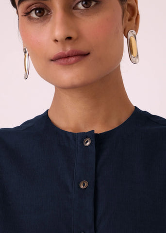 Wotton Blue Corduroy Top