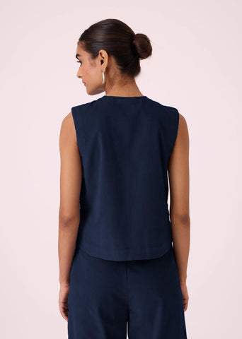Wotton Blue Corduroy Top
