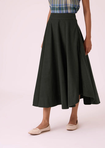 Boga Green Corduroy Skirt