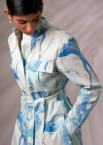 A Model Wearing Multicolor Cotton Twill Brooke Co-Ord Set, curated by Only Ethikal